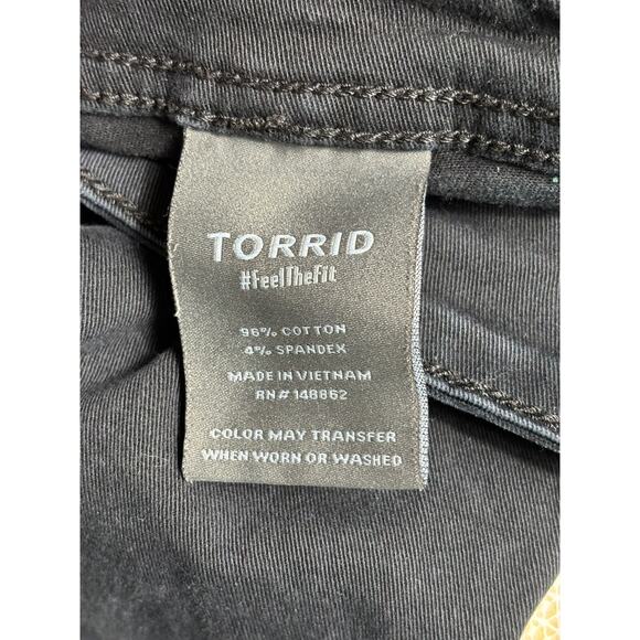 Torrid Utility Stretch Twill Jogger Pants Womens Size 24R Black Mid Rise - Picture 4 of 8